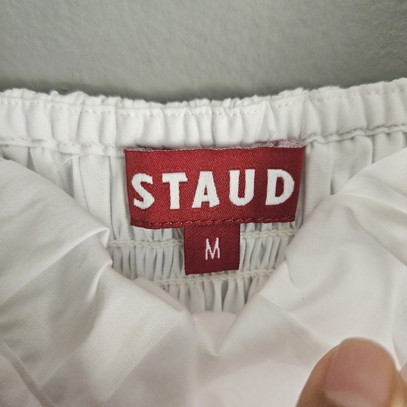 STAUD Ida Smocked White Dress - Picture 6 of 8